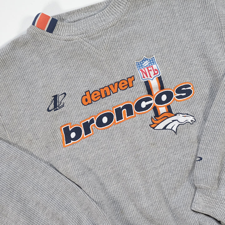 Vintage Denver Broncos Embroidered Spell Out Crewneck - S