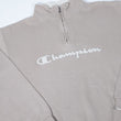 Load image into Gallery viewer, Vintage Champion Embroidered Spell Out Quarter Zip Sweatshirt - L