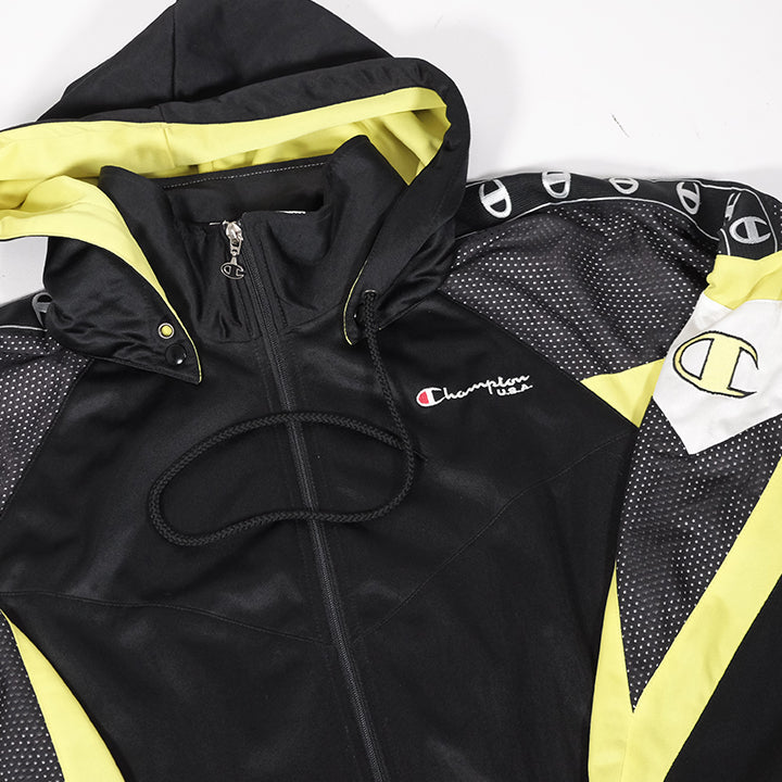 Champion - Men's Track Jacket, Printed with Champion Script Gold Crest C Logo AOP main image 1