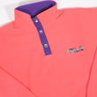 Load image into Gallery viewer, Vintage Fila Magic Line Embroidered Snap Fleece - L