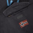 Load image into Gallery viewer, Vintage Napapijri Geographic Spell Out Hooded Sweatshirt - M