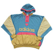 Load image into Gallery viewer, Vintage RARE 80s Adidas Quarter Zip Embroidered Spell Out Sweatshirt - M/L