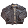 Load image into Gallery viewer, Vintage RARE Burberrys Leather Wool Nova Check Lined Jacket - L