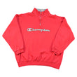 Load image into Gallery viewer, Vintage Champion BIG Embroidered Spell Out Quarter Zip Sweatshirt - L