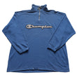 Load image into Gallery viewer, Vintage Champion Embroidered Spell Out Quarter Zip Sweatshirt - L