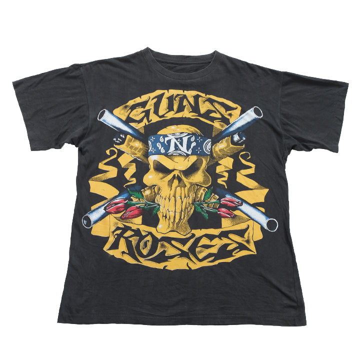 Vintage 90s Guns N Roses Front & Back Graphic Single Stitch T-Shirt - L