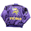 Load image into Gallery viewer, Vintage Minnesota Vikings Embroidered Satin Bomber Jacket - L