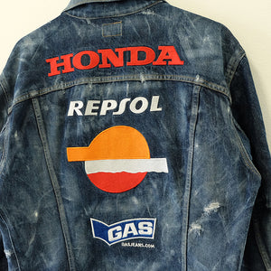 Vintage Honda Racing Denim Embroidered Jacket - L