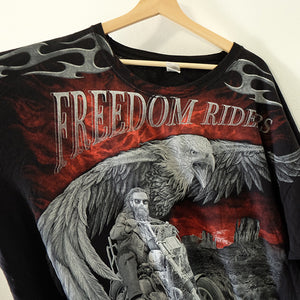 Vintage Freedom Rider All Over Print T-Shirt - 3XL