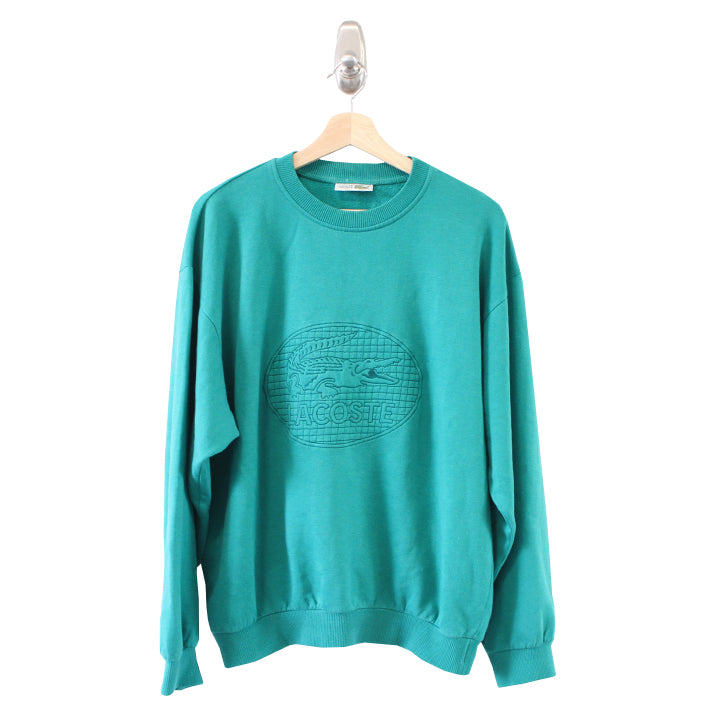 Vintage 80s Chemise Lacoste Big Logo Crewneck Made In France - M