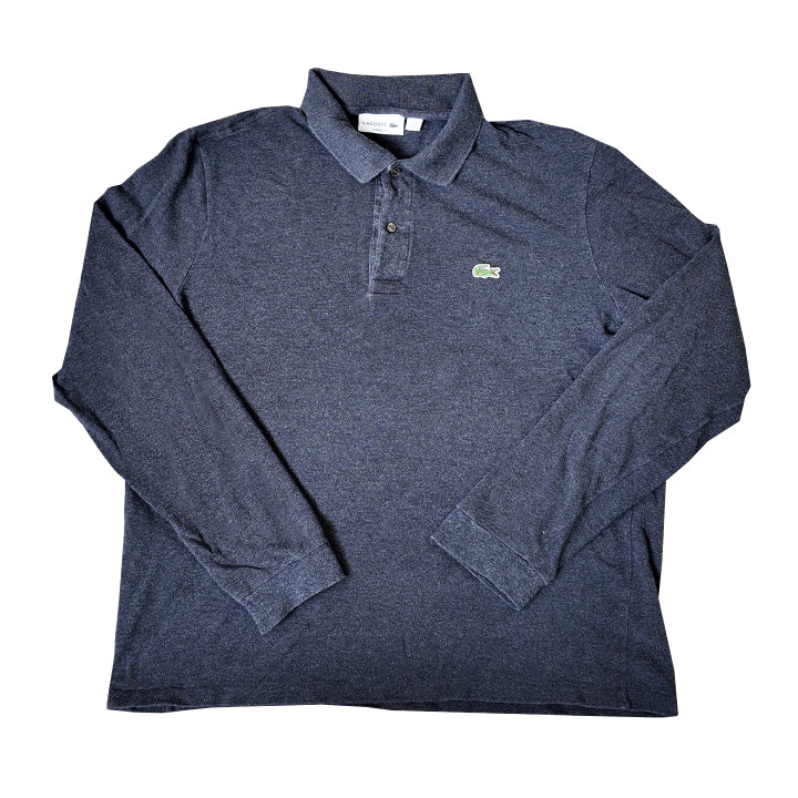 Vintage Lacoste Logo Long Sleeve Shirt - L
