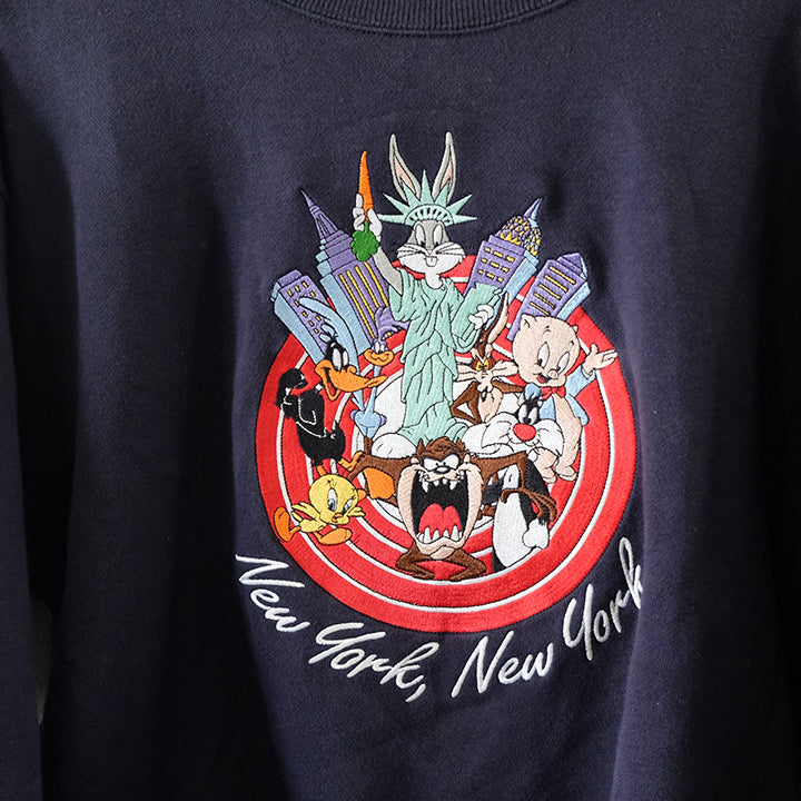 Looney tunes embroidered sweatshirts hotsell