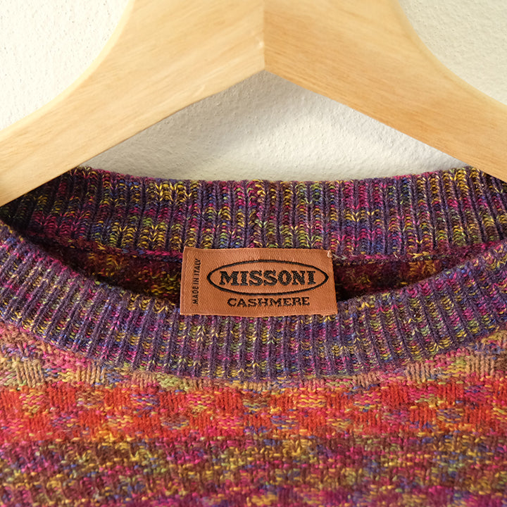 Vintage Missoni Cashmere Sweater Made In Italy *Flaw - M