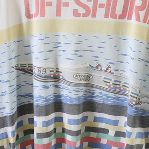 Vintage Rare Missoni Sport Off Shore Boat Race T-Shirt - L/XL