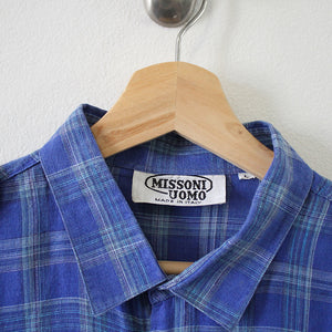 Vintage Missoni Linen Short Sleeve Button Up - L