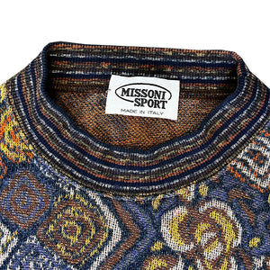 Vintage Rare Missoni Sport Knit Sweater Made In Italy - XL
