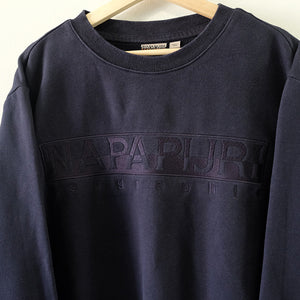 Vintage Napapijri Geographic Big Spell Out Crewneck - XXL