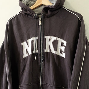 Vintage Nike Spell Out Full Zip Sweatshirt - XXL