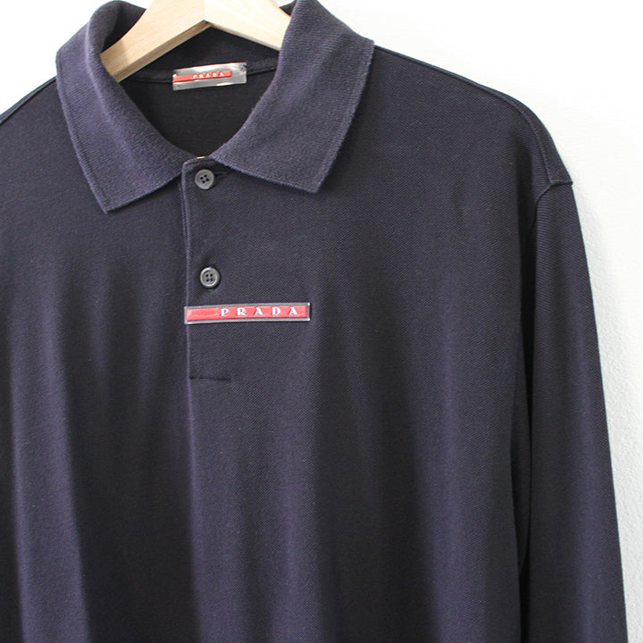 Vintage RARE Prada Logo Spell Out Long Sleeve Made In Italy - L