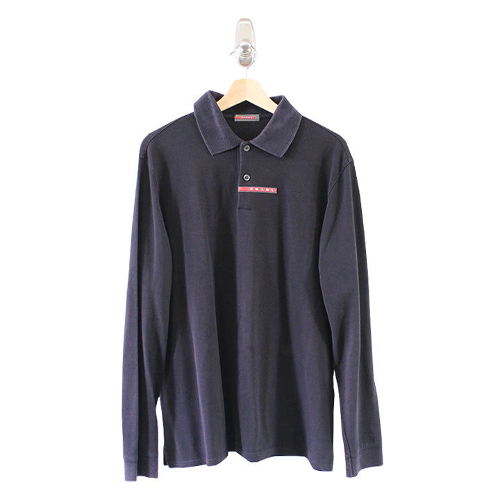 Vintage RARE Prada Logo Spell Out Long Sleeve Made In Italy - L