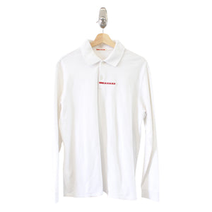 Vintage RARE Prada Logo Spell Out Long Sleeve Made In Italy - L