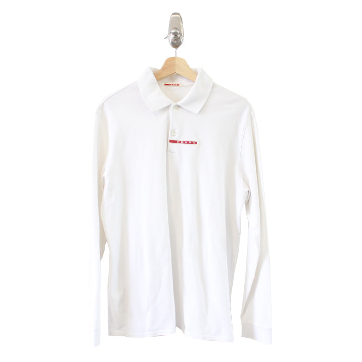 Vintage RARE Prada Logo Spell Out Long Sleeve Made In Italy - L