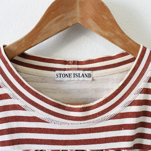 Vintage Rare 80s/90s Stone Island Stripe T-Shirt Made In Italy - XL