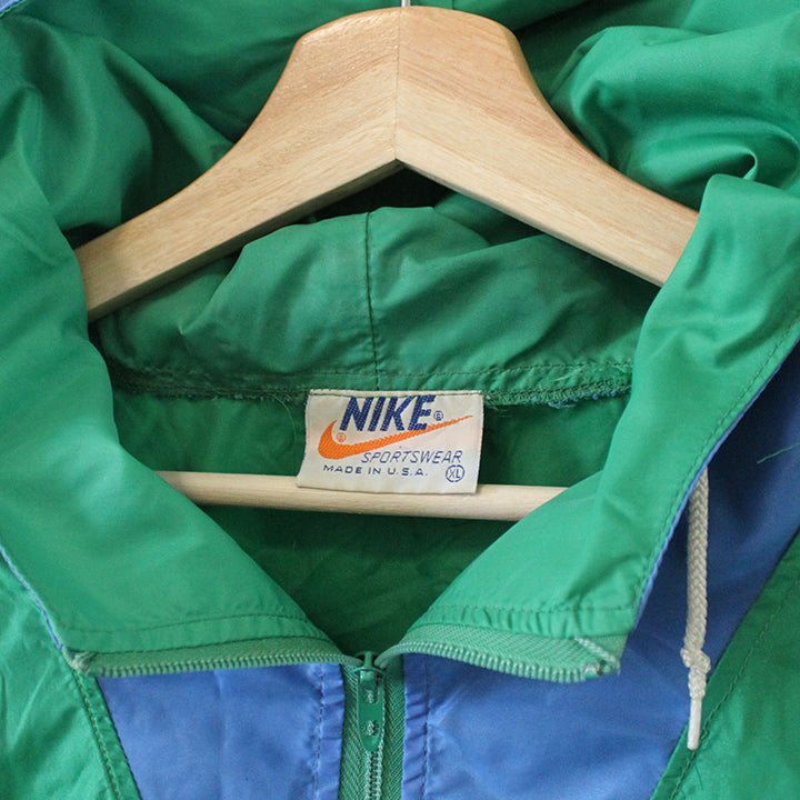 Vintage 70s Nike Pullover Windbreaker Anorak Made In USA - XL
