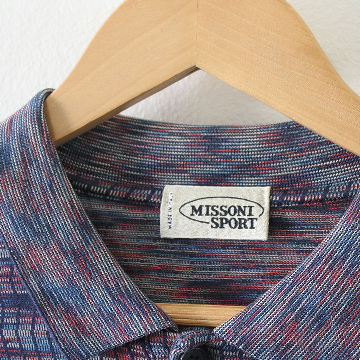 Vintage Missoni Sport Pattern Polo Shirt Made In Italy - XXL