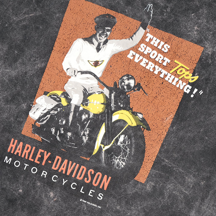 Vintage Rare 1988 Harley Davidson Holoubek Graphic Single Stitch T-Shirt - XL