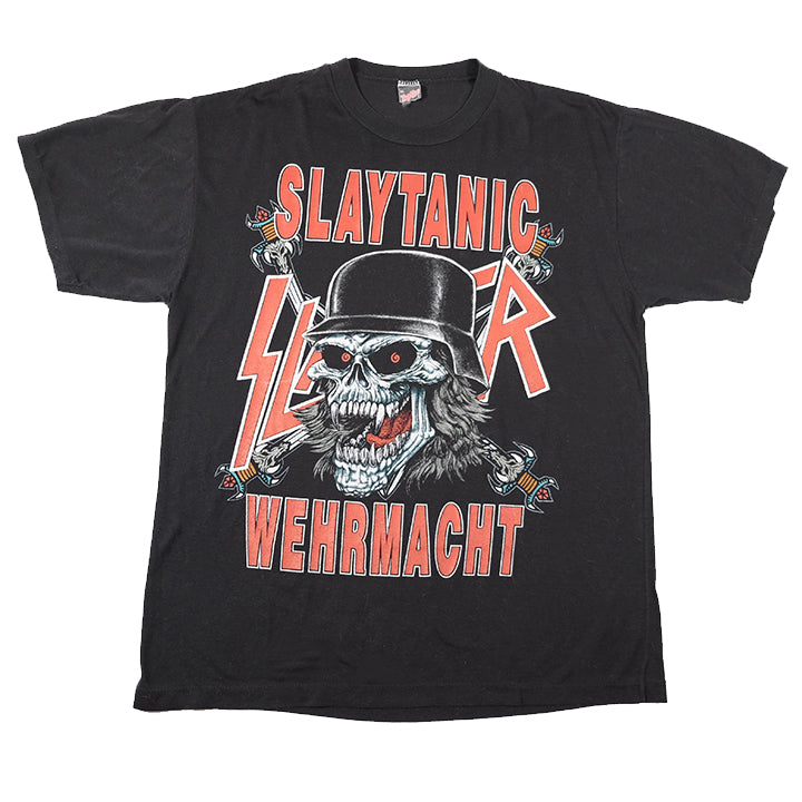 Vintage RARE 1989 Slayer Slaytanic Wehrmacht Euro Tour T-Shirt - L