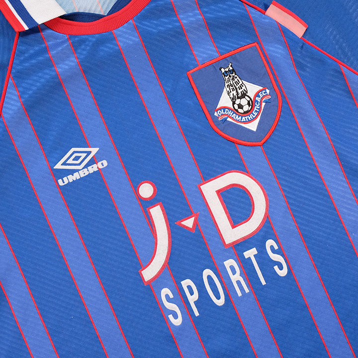 Vintage 1993 Oldham Athletic Umbro Home Jersey Made In England - XL