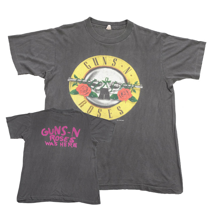 Vintage 1987 Guns N Roses GNR Was Here T-Shirt - L