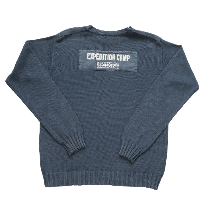 Vintage Napapijri Geographic Knit Sweater - L