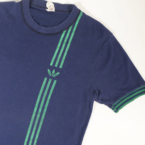 Vintage 70s Adidas Stripe Logo Made In West-Germany T-Shirt - M