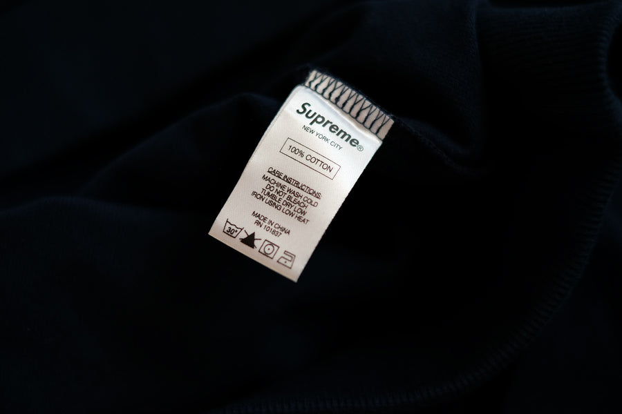 Supreme Small Box Logo Pique Crewneck FW16