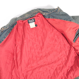 Vintage D&G Quilted Denim Jacket - M