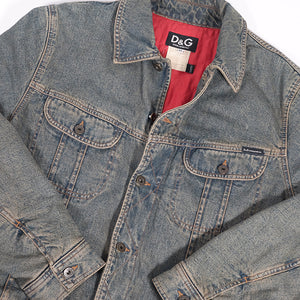 Vintage D&G Quilted Denim Jacket - M