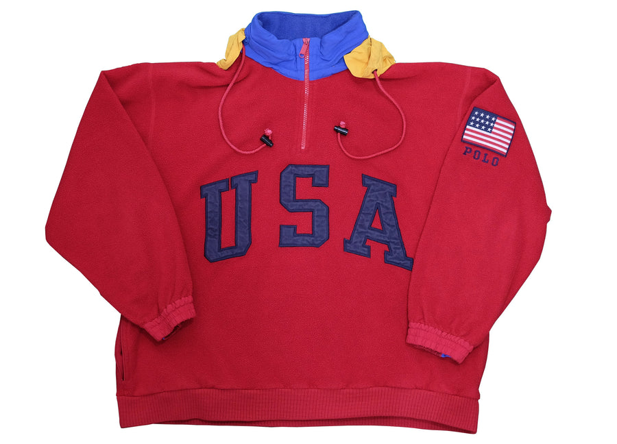 Polo Ralph Lauren USA Superman Fleece Pullover - M