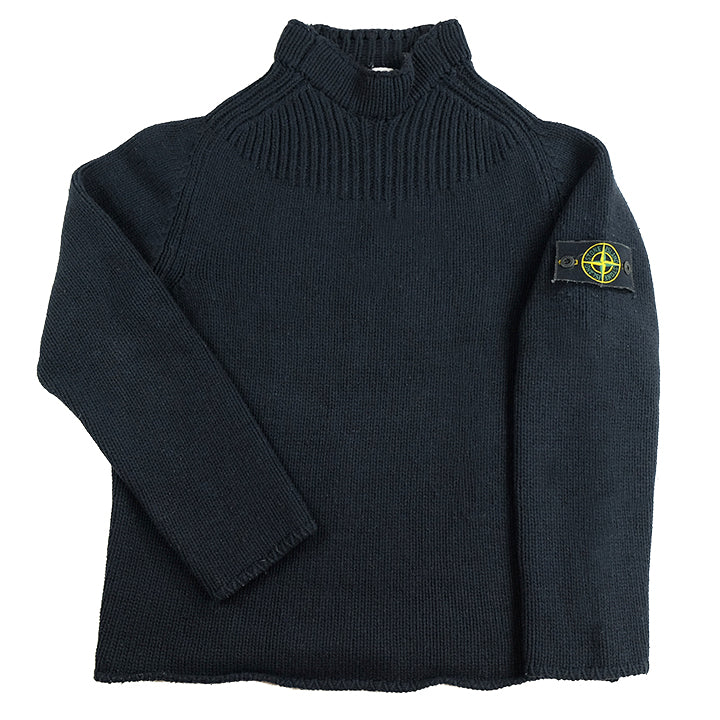 Stone Island AW 2002 Mock Neck Wool Sweater Made In Italy - M