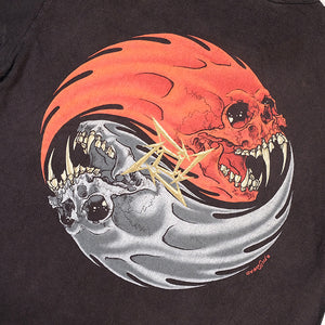 Vintage RARE 90s Metallica Rebel Pushead Ying Yang Front & Back Graphic T-Shirt - L