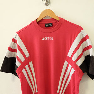 Vintage Rare Adidas Stripes Logo T-Shirt - L