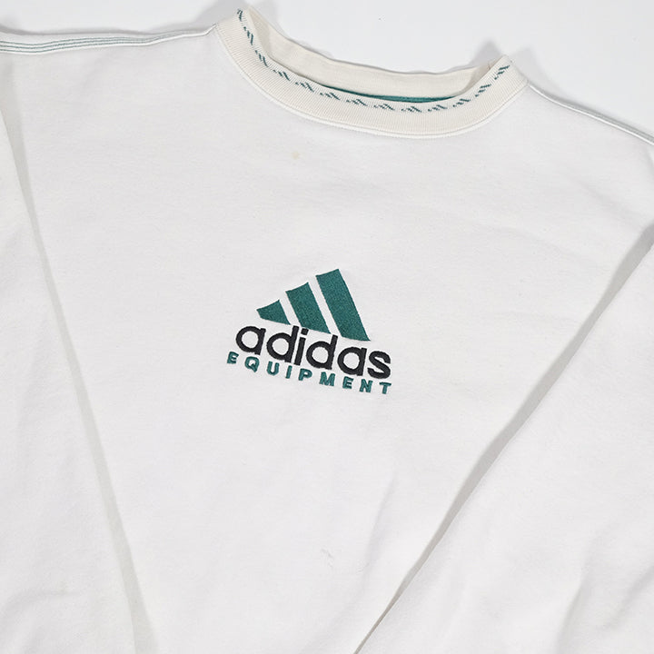 Vintage RARE Adidas Equipment Embroidered Heavy Weight Crewneck - L