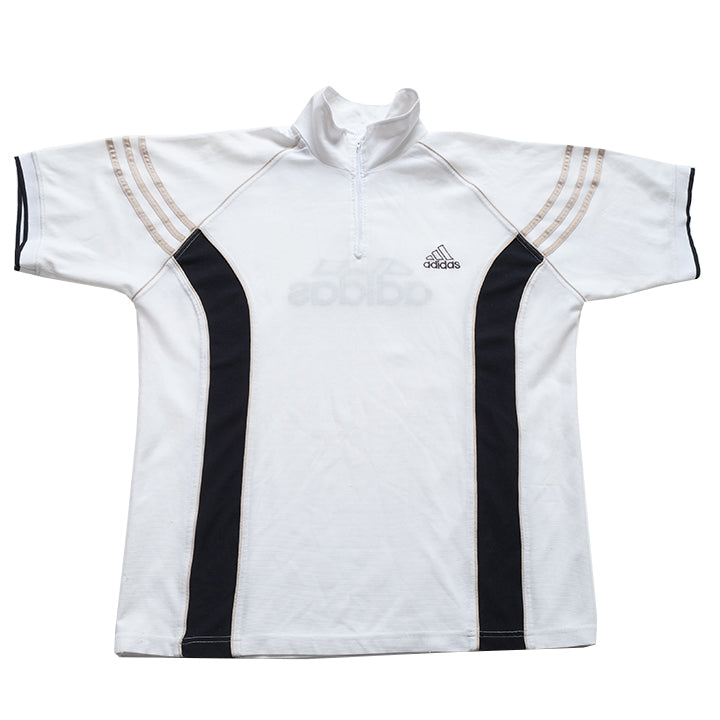 Vintage Adidas Big Logo Quarter Zip Top - XL