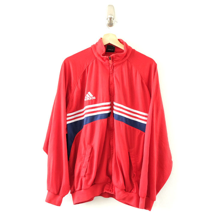 Red white and sales blue adidas windbreaker