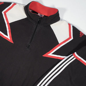 Vintage Rare Adidas Quarter Zip Sweatshirt - XL