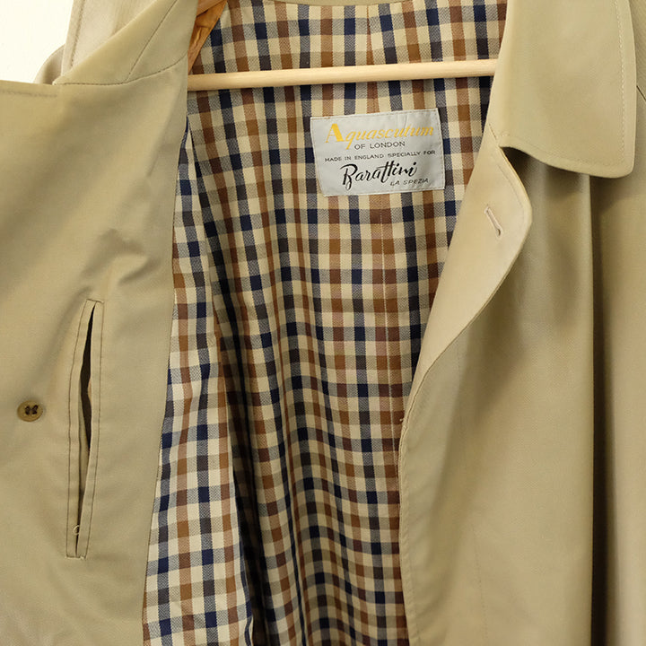 Vintage Aquascutum Trench Coat Made In England - L