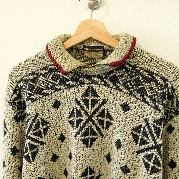 Vintage Rare Emporio Armani Knit Sweater Made In Italy L