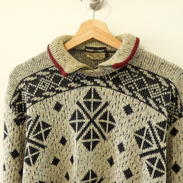 Vintage Rare Emporio Armani Knit Sweater Made In Italy - L