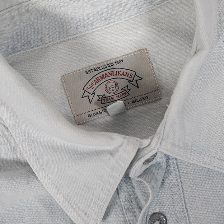 Vintage Giorgio Armani Denim Button Up - L